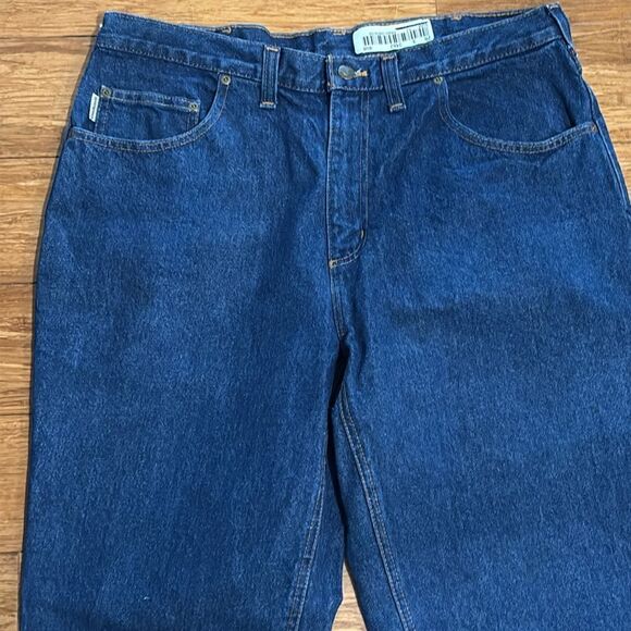 Carhartt Blue Denim Relaxed Fit Work Jeans, 36/32 - Picture 4 of 8